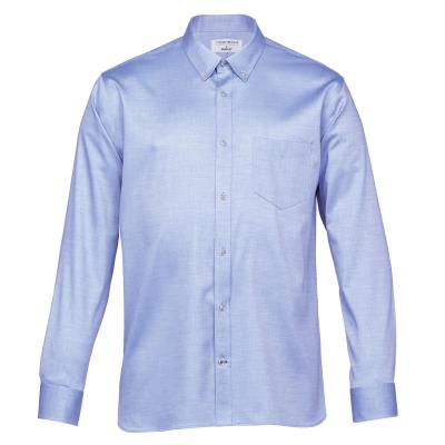 China Contrast unisex French blue dot anti-pilling detailing on select buttons stain resistant wrinkle free tapered fit Clifton Shirt for sale