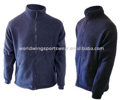 China Plus Size Mens Navy 100% Polyester Fleece With Full Zipper On Front Sports Jacket for sale