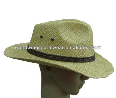 China Customized COMMON Natural White Paper COMMON Dark Beige Straw Hat for sale