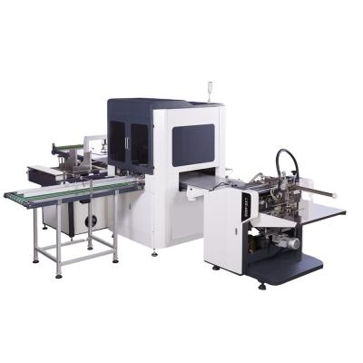 China LS-450plus Automatic GARMENT Video Positioning Machine For Rigid Box And Hard Cover for sale