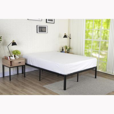 China Others Modern Double Frame Black Iron Beds With Metal Tube King Queen Size Bed Frame for sale