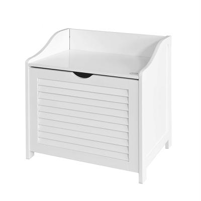 China Environmental Friendly Large Custom Bathroom Laundry Basket Wood Storage Cabinet for sale