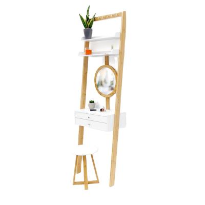 China (Height)Adjustable Furniture Bedroom Furniture Foldable White Mirror Dressing Vanity Table for sale