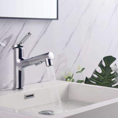 China Bestselling Single Handle Metered Taps Contemporary Style Plated Round Metal Sink Brass Hot And Cold Faucet for sale