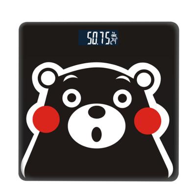 China Wholesale Cute Cartoon Pattern Household Temperature Display Premium Digital Bathroom Weighting Scale for sale