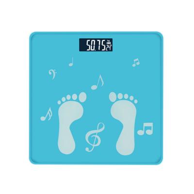 China Temperature Display Mechanical Bathroom Scale Cartoon Digital Personal Square Bathroom Weighting Scale for sale