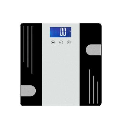 China Multi-Function Blue Glass Digital Health Scale Smart Backlight Tooth Body Fat Electronic Weight Scale for sale