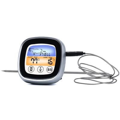 China Built-in Multi-Funtion Meat Thermometer Indoor Outdoor Kitchen Digital Touch Screen Food BBQ Thermometer for sale