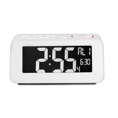 China LUMINOVA FM Radio Clock LCD Screen Nap LED Digital Alarm Clock Desk Clock For Phone Charging for sale