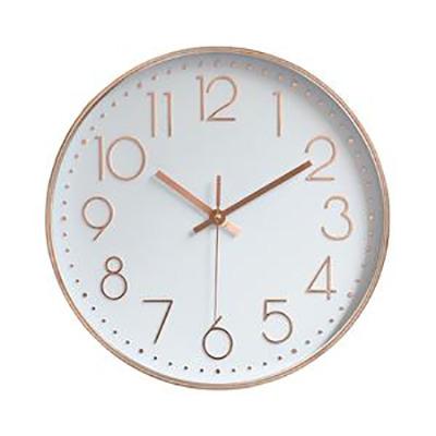 China Antique Style Custom 12 Inch Simple Silent 3d Promotional Plastic Decorative Wall Clock for sale