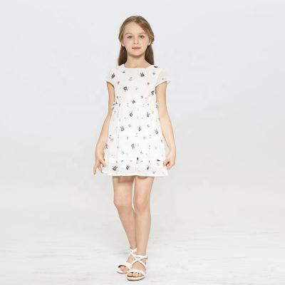 China Lovely Cartoon Print Viable Dress Summer Kid Dress Cute Dress For Kids Girls 10 Years Old for sale