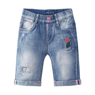 China Anti-pilling Gabby Loop Kids Summer Girls Bermuda Jean Shorts For Children Kids slapped denim shorts for sale