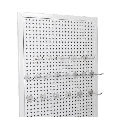 China supermarkets & Stores & wholesale mall supermarket mdf peg board metal wire display racks shelf rack for display pegboard hook for sale