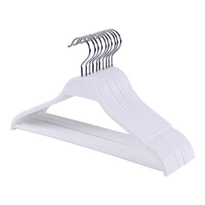 China Modern high quality black white plastic hangers clothes suit hanger for clothes for sale