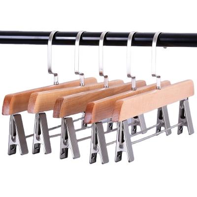 China Modern Cheap Pants Firm Brand Clothing Adult Pants Racks Wooden Hanger For Panties for sale