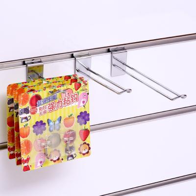 China Wire Euro Hooks Wholesale Hardware Rack Flat Metal Slatwall Hook Hooks Metal Euro Slatwall Hook for sale