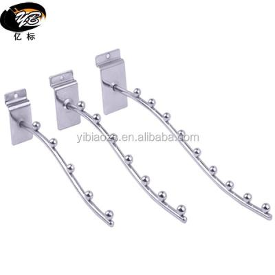 China Supermarket or clothing store retail slatwall hangs metal clothes slat panel hanging hooks with 9 balls for sale