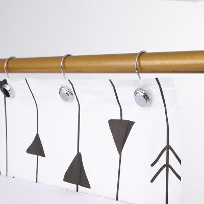 China Wholesales Modern Bathroom Metal Shower Curtain Hooks With Custom Packing for sale