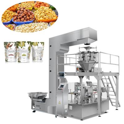 China Food stand up rotary zipper bag premade bag doypack bag packing machine for chips, nuts, candy packaging for sale