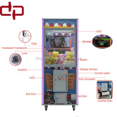 China high quality claw crane machine with HD screen/coin game machine/arcade machine 2200*760*840mm for sale