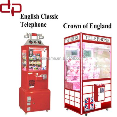 China Heat-tempered glass ; Customized PC DingPin Phone Machine Malaysia Claw Toy Game Capture Machine English Classic Style Coin for sale