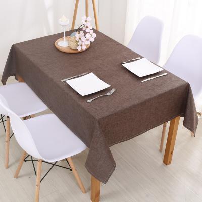 China Tablecloth made of waterproof modern rectangular cotton waterproof canvas used for dinner room for sale