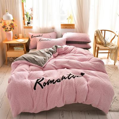 China Wholesale Nondisposable Embroidered Sherpa Quilting Fabric Edredones Winter Comforter Bedding for sale