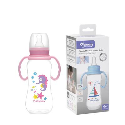 China BPA Free BPA Free Plastic Baby Feeding Bottle For Newborns 8oz/240ml Standard Neck Care Bottle With Natural Response Nipple for sale