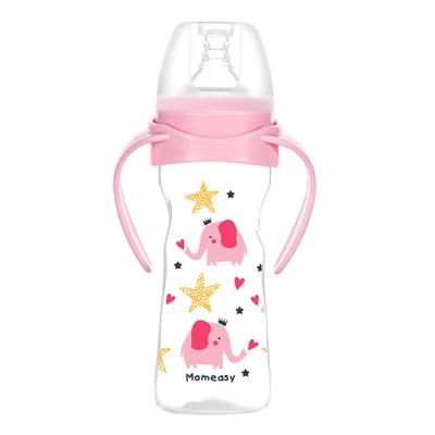 China BPA Free 8oz/240ML Wide-Neck Baby Bottle With Handle for sale