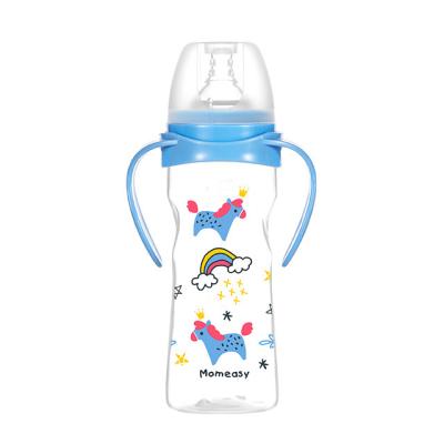 China BPA Free 11oz/330ML Wide-Neck Baby Bottle With Handle for sale