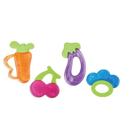 China 100% New Eco-Friendly Fruit Shape Water-Filled Teethers In Stock EVA Baby Teether Toy for sale