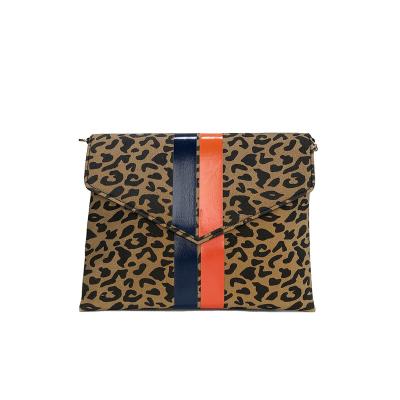 China 2022 Wholesale PORTABLE Fashion Handbag Envelope Luxury Leather Evening Clutch Bags For Women Leopard Clutch Bag for sale