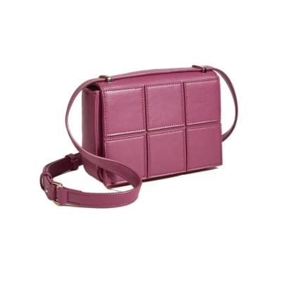 China Nice design fashion plaid solid color good quality elegant cross - body shoulder bag geometric ladies simple strap bags for sale