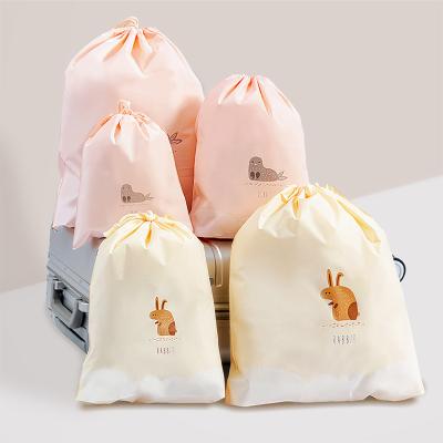 China Cute Cartoon Travel Package Moisture Proof Pocket Set Waterproof Drawstring Clothing Underwear Storage Bag for sale