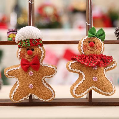 China New Wine Gingerbread Man Ornaments Christmas Tree Accessories Cloth Five Star Doll Pendant for sale