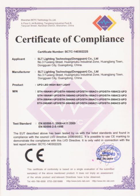 CE - Slt Lighting Technology (dongguan) Co., Ltd.