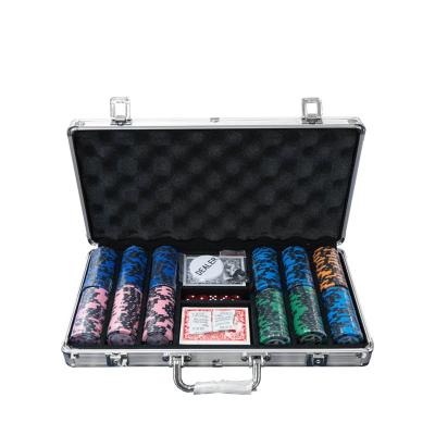 China YH Clay Classic Casino Chips 5 Game Colors Texas Poker Chips Set for sale