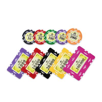 China Professional ABS YH Quality Eight Crowns ABS Poker Chips With Custom Logo for sale