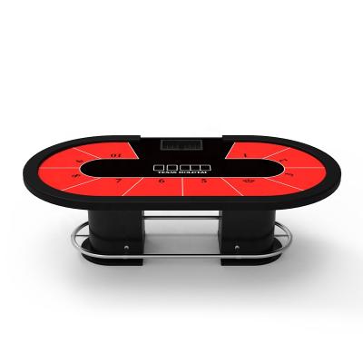 China YH New Design Indoor Cheap Price 10 Players Playing Deluxe Casino Texas Holder Poker Table With Foot Pedal for sale