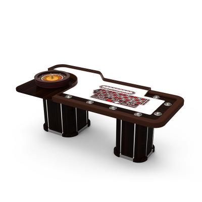 China Casino Club YH New Design 7 Players Roulette Tables Suitable For 18inch And 20inch Roulette Wheel for sale