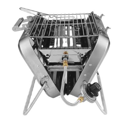 China Easily Assembled Korean Steak Beef BBQ Grill Suitcase Stainless Steel BBQ Outdoor Portable Camping Foldable Gas Grills for sale