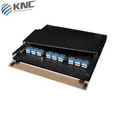 China Fiber Networks 12 24 48 72 96 Types 144Port 19inch 1U 2U 3U SC UPC SC APC Slide Drawer Patch Panel Fiber Optic for sale