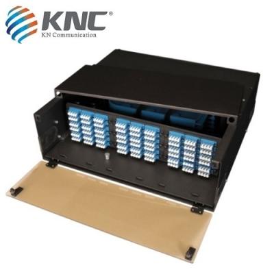 China Data Centers Factory Price 19 Inch 3U 36 72 96 Ports Fiber Optic Patch Panel Sliding Patch Panel ODF for sale