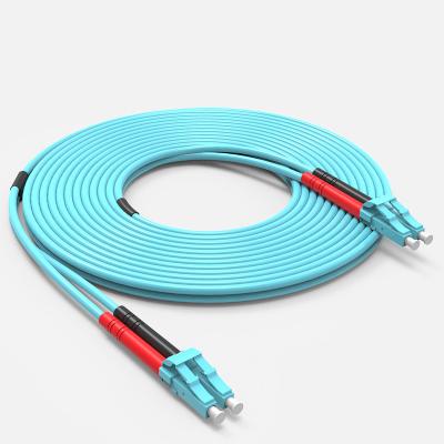 China LC to LC OM3 10G/40G Flexible Fiber Optic Patch Tie Down Cable 3M 5M 10m LC OM3 Fiber Optic Cables for sale