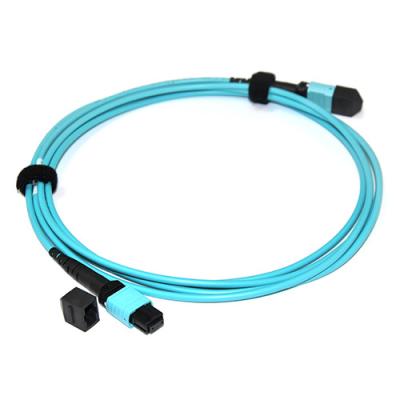 China 12 Core 24 Core MPO Cable Fiber Optic SM OM3 OM4 Low Loss Elite MPO MTP for sale