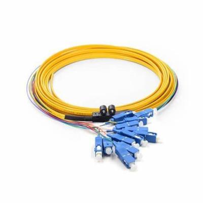 China Network Fiber Channel 8 Fiber 40G QSFP+ MTP MPO To 4x10G LC Duplex SFP+ (8xLC) MPO MTP To LC Breakout Fanout Cable for sale