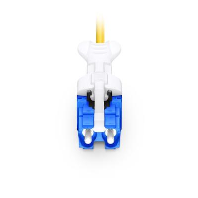 China LSZH Customized CS 400G 9/125 OS2 Duplex Singlemode Fiber Optic Patch Cord (CS-UPC/CS-UPC), LSZH Round Jacket, Yellow, 3M for sale