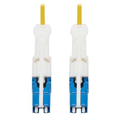 China LSZH Customized CS 400G 9/125 OS2 Duplex Singlemode Fiber Optic Cable (CS-UPC/CS-UPC), LSZH Round Jacket, Yellow, 3M for sale