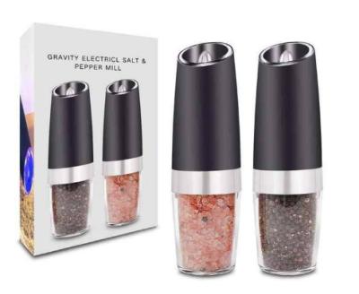 China Stocked Household and Restaurant Spice Mill with LED Light Electric Gravity Salt and Pepper Grinder for sale