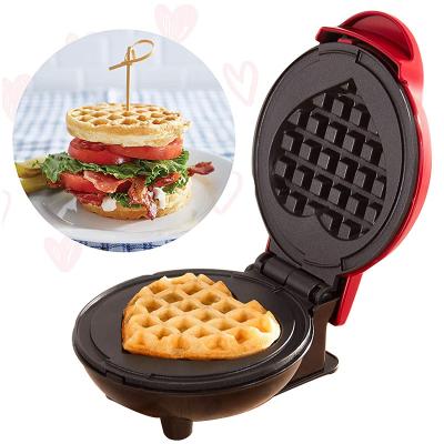 China Portable Egg Mini Waffle Maker Electric Adjustable Thermostat Household Breakfast Waffle Maker Machine Custom for sale